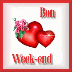 Gif bon week-end coeurs